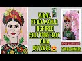 DIY flower vase l How to paint Frida kahlo inspired self portrait 😍I Step by step for beginners