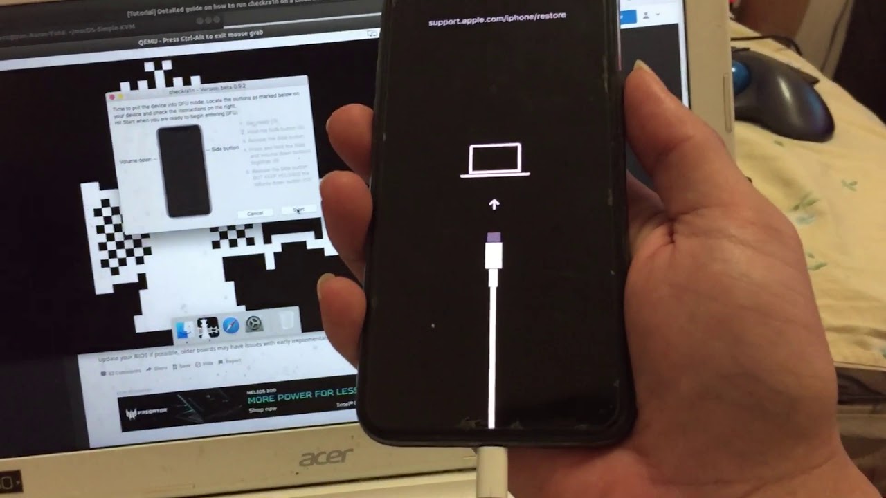 Checkra1n ios13 jailbreak using a chromebook - YouTube
