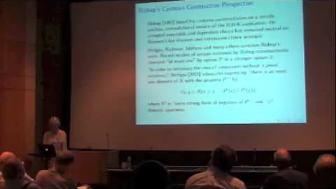 Joan Moschovakis's talk at The Constructive in Log...