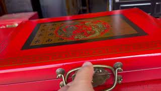 Large Mahjong Set in Deluxe Oriental Decor Box - Admiralty Antiques - Item MJ - TER