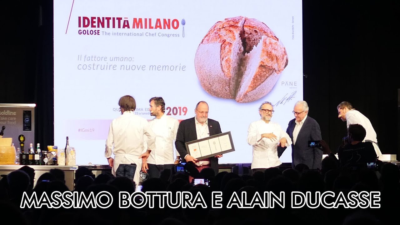 Massimo Bottura e Alain Ducasse a Identità Golose 2019, Milano