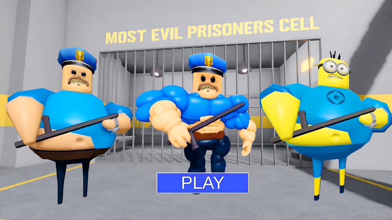 BARRY'S PRISON RUN, MUSCLE BARRY'S PRISON RUN, MINION'S PRISON RUN (OBBY) ROBLOX 