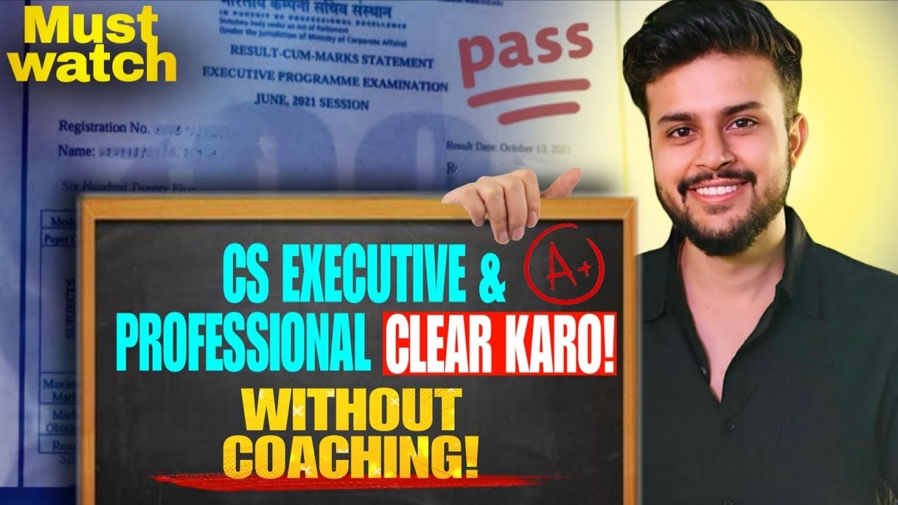 Clear CS Executive/Professional Without Coaching || Why I choose self study over private classes