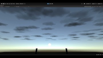 Unity clouds and stars created with particle renderer