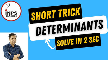 Short Trick to Solve Solution of System of Linear Equations Determinants | INPS Classes