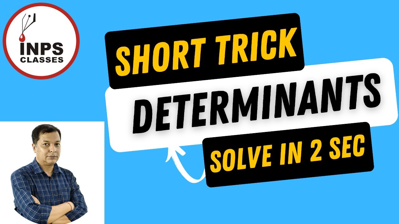 Short Trick to Solve Solution of System of Linear Equations Determinants | INPS Classes