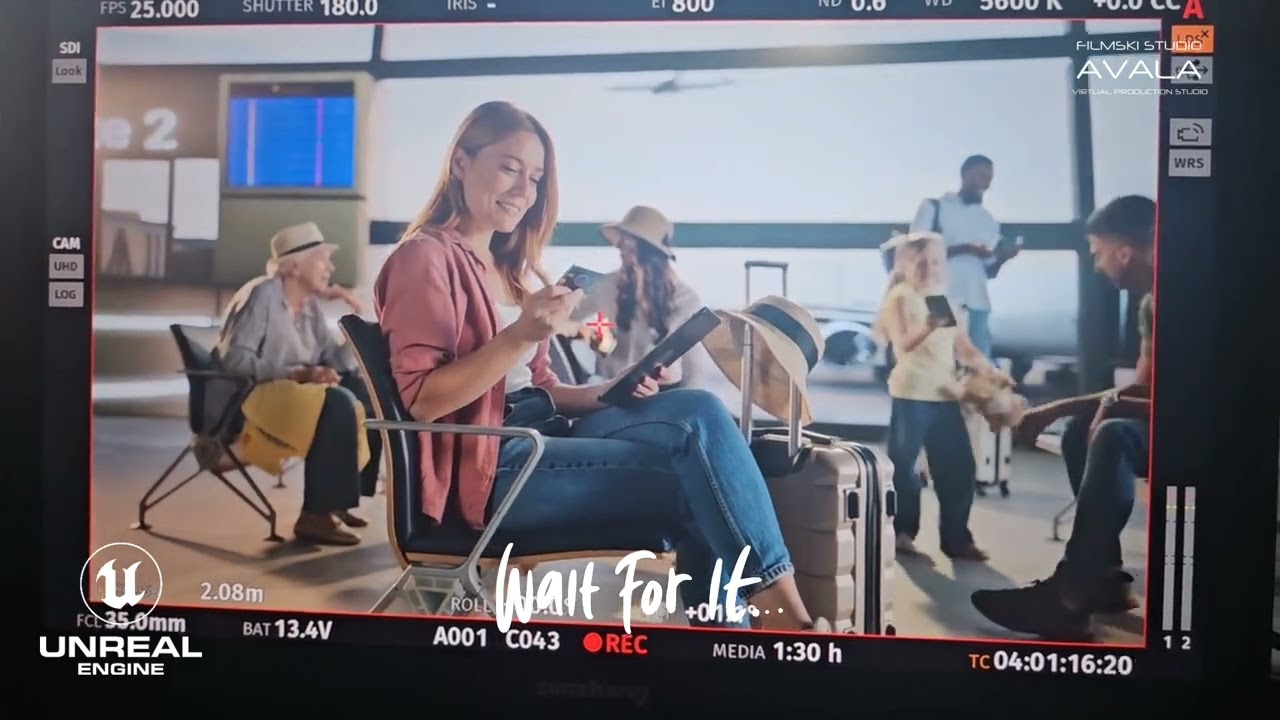 Virtual production set using tacking system and UE 5.5