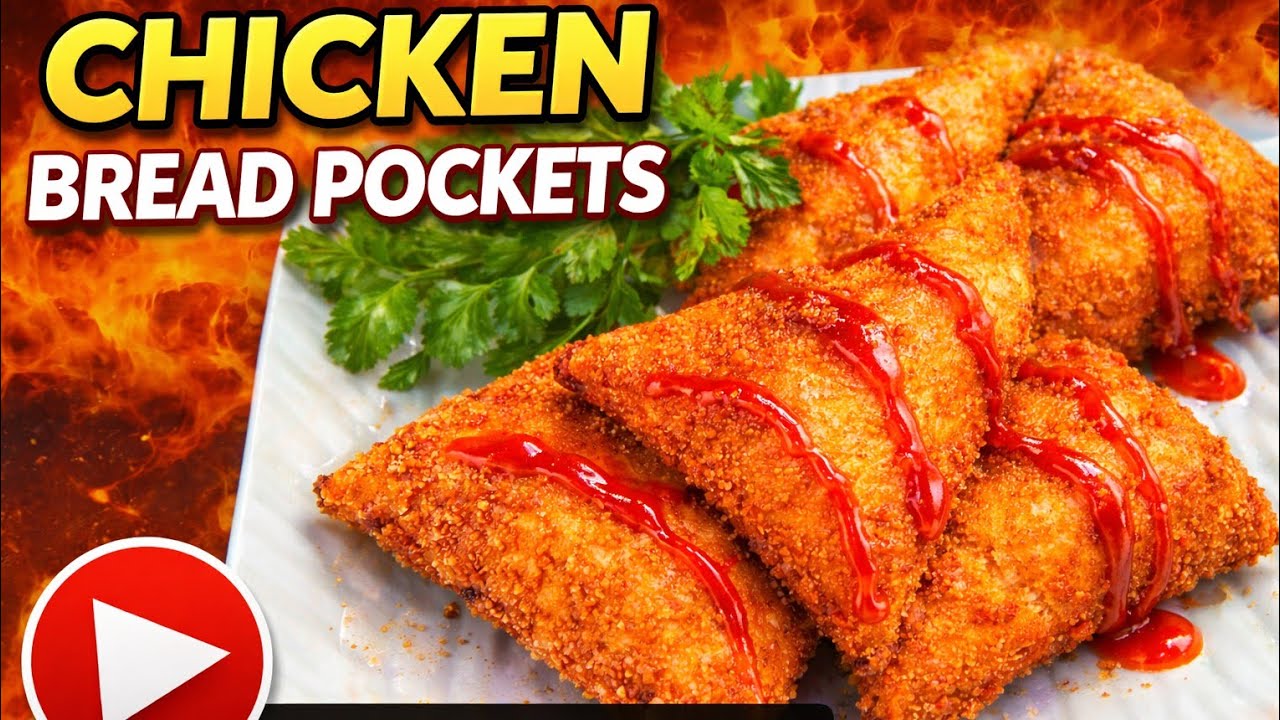 Cheesy Chicken Bread Pocket – Crispy Outside, Creamy Inside!Ramzan Special Recipe 