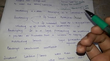 Insolvency and bankruptcy code part 1