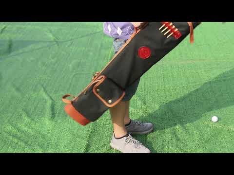 TOURBON Canvas Golf Club Travel Case Lightweight Carry Bag for Men Women