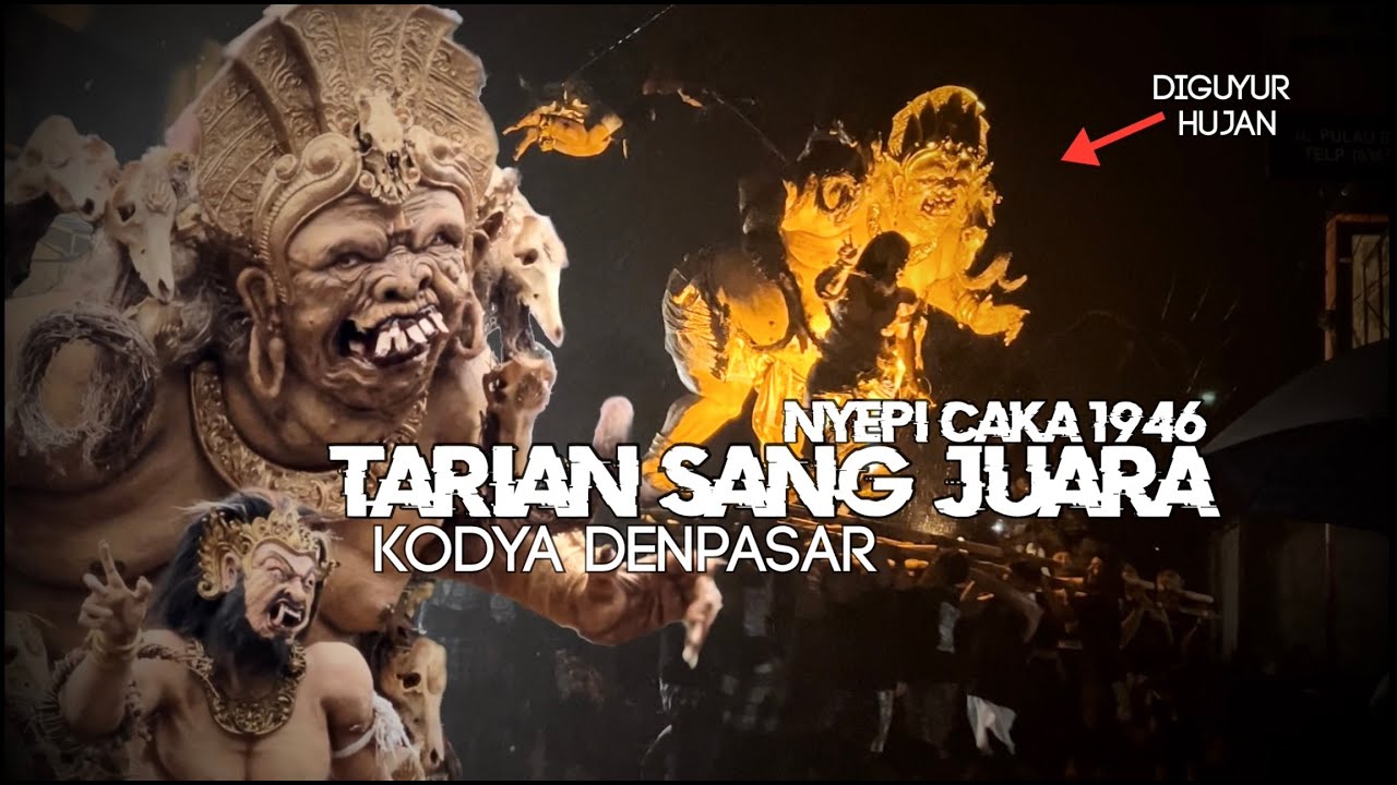 Pawai Ogoh-ogoh Sesetan Bikin Merinding | Sang Juara Kodya Denpasar tetap Menari Walau diGuyur Hujan