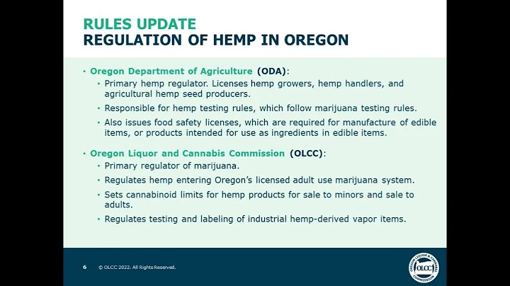 OLCC Rules Update Series - Session 3: Hemp