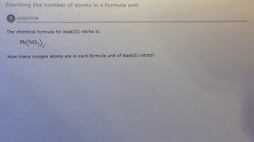 Aleks Counting the number of atoms in a formula unit