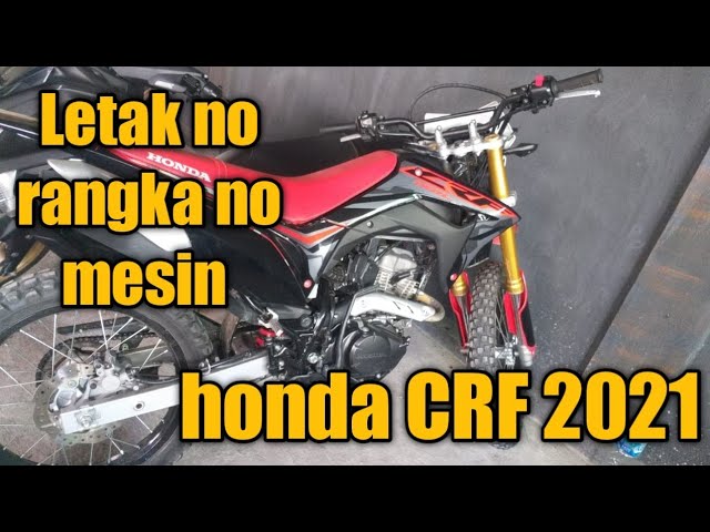 Letak No Rangka No Mesin Honda Crf 150 - Youtube