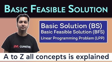 Basic Feasible Solution in Lpp | Basic Feasible Solution | Degenerate Basic Feasible Solution | LPP