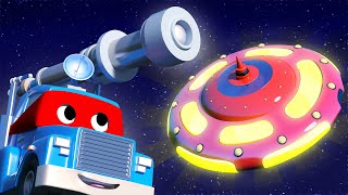 Carl Si Truk Super    Truk Super Jadi Truk Teleskop Dan Menemukan Ufo  Kota Mobil Kartun Mobil