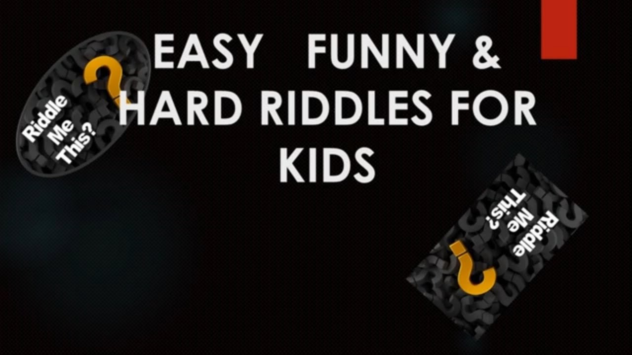 Easy, funny and hard riddles for kids, Brain storming fun game - YouTube