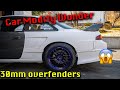 Fitting 30mm rear overfenders | Car Modify Wonder | 240sx s14 rb25det