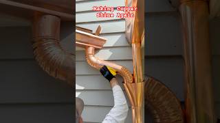 Real Copper Gutters: Benefits, Installation, and Curb Appeal #Shorts #CopperGutters