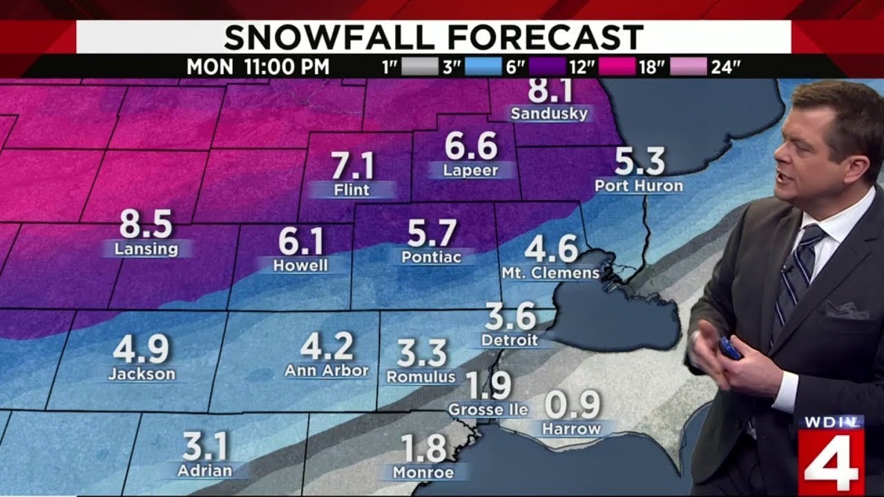 Metro Detroit braces for snow on Jan. 28, 2019 -- here's the weather ...