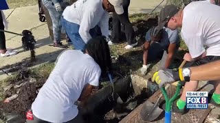 Many groups organized community spruces for "World Cleanup Day" in Lower 9th Ward
