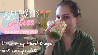 My Year of Less 💰March 2025 & Q1 Budget Review + Low Buy Rules Update