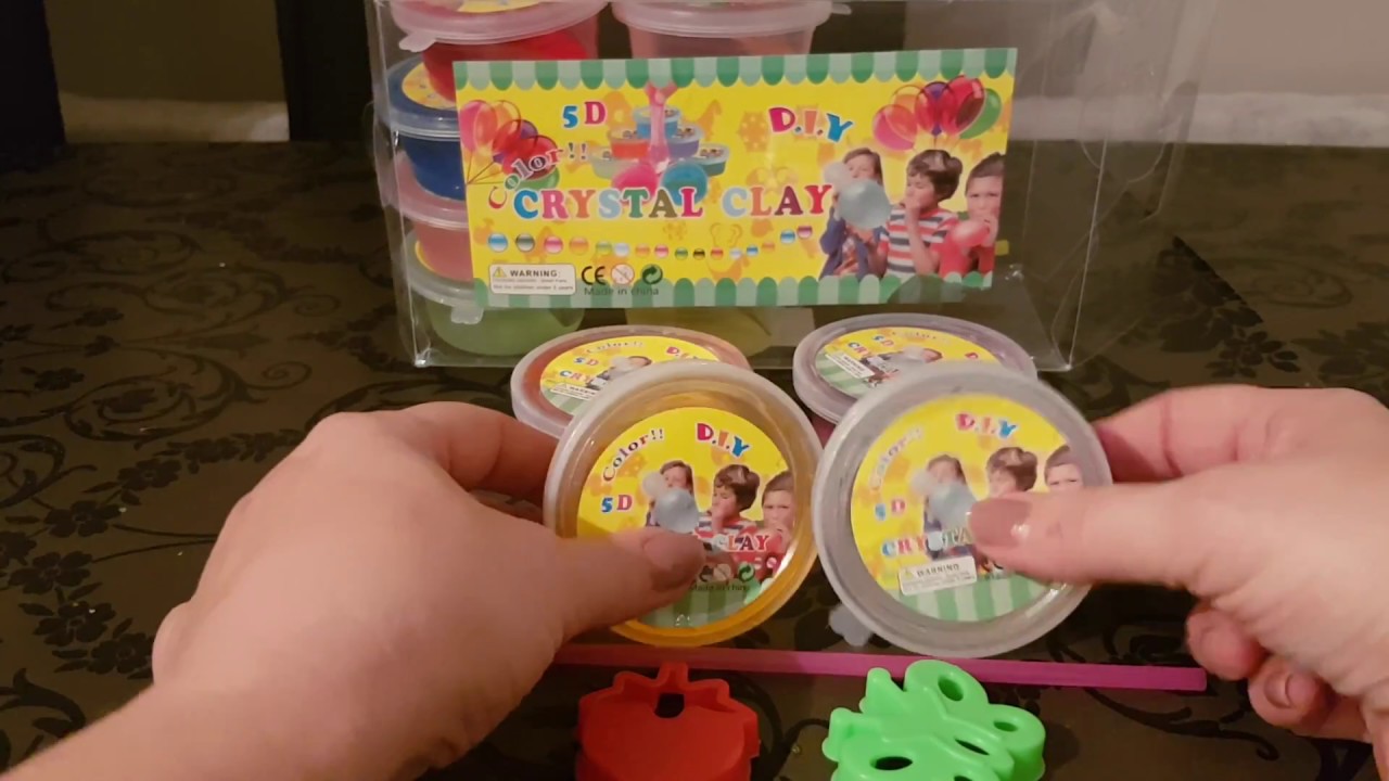 5D crystal colour clay slime putty fun.
