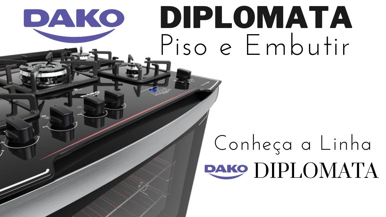 Fogão Dako Diplomata 5 Bocas PISO e EMBUTIR