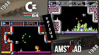 Commodore 64 vs. Amstrad CPC - 8 games from 1988