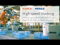 High-speed stacking: KUKA robots palletize water bottles