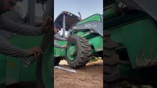 Exploding A Tire Onto The Bead Backhoe 310 Tire Work
