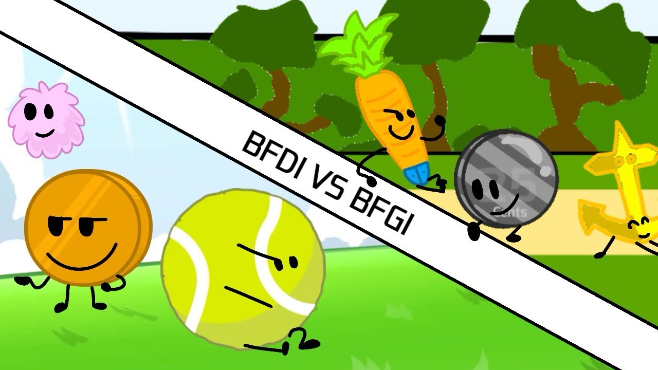 Bfdgi BFDI Vs BFGI Characters Comparison | BFGI/BFDI - YouTube