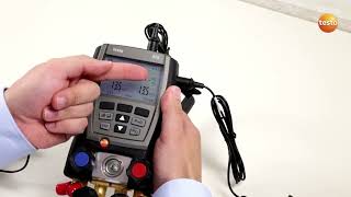 Digital manifold testo 570: Changing the display  (3/8) | Be sure. Testo
