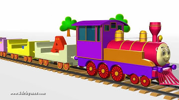 ABCD Alphabet Train song - 3D Animation Alphabet ABC Train Songs for children