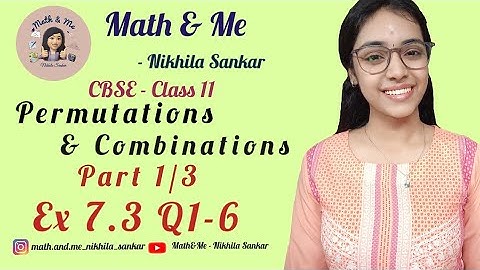 Ex 7.3 Part 1/3 Q1-6 #permutations #combination #maths #cbse #ncert #education #exam #mathematics