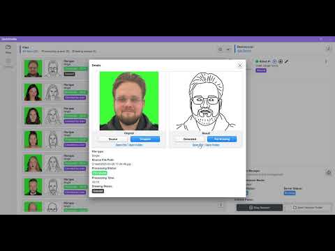 SketchSelfie software. Comparison