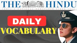 THE HINDU VOCABULARY|| VOCABULARY ENGLISH FOR NDA|| CDS || AFCAT AND OTHER EXAMS#thehinduvocabulary