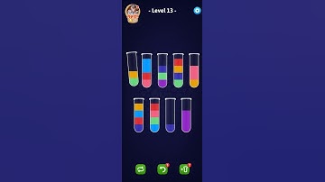 Sort Water Puzzle 7 - Color Liquid Sorting Game  - Levels 1-20  #gaming #short #puzzle