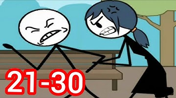 Skip Wife - Funny Stickman Brain Puzzle Game - Level 21-30