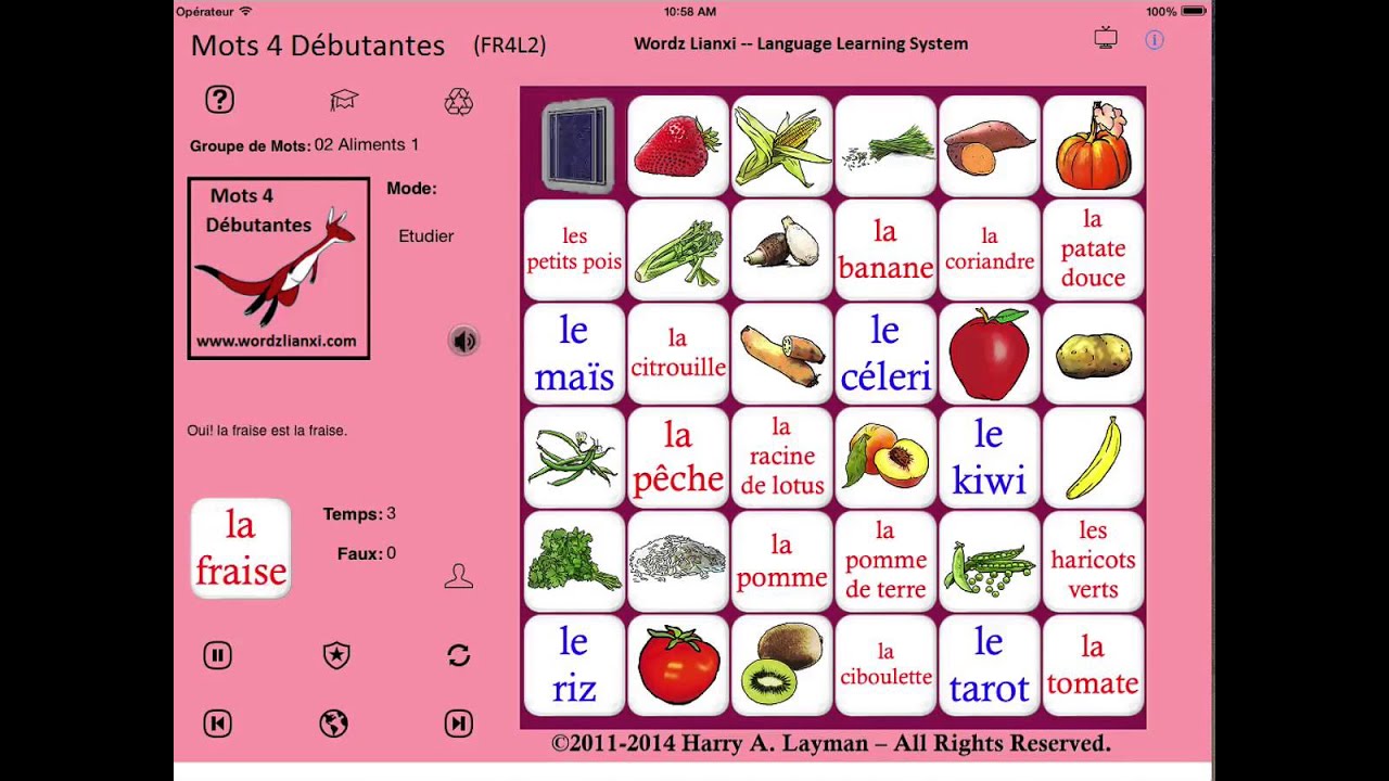 french words for beginners multi cut showing ui in 8 words with ui