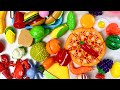 Satisfying Cutting Fruits &amp; Vegetables ASMR 🦀🍕🌽🥦🍇 Part 1 