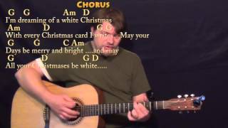 White Christmas (Bing Crosby) Strum Guitar Cover Lesson with Chords/Lyrics - Capo 2nd