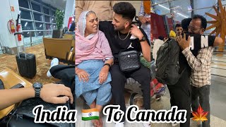 India to Canada journey 🍁✈️ | study visa 📚 | emotional journey 🥹