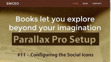 Parallax Pro Child Theme Setup #11 - Configuring the Social Icons