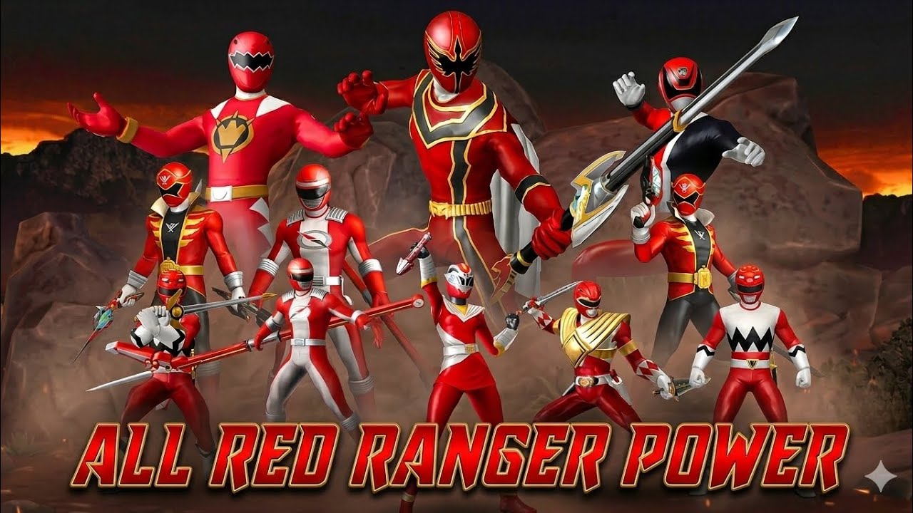 All Red Ranger Version All Red Rangers Assemble 🔥 Ultimate Red Power Battle | Full Fight ...