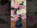 Permanent Rosé Champagne Floral Arrangement | Sculptural Column Vase #delightfulwares