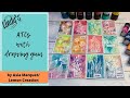 How to use drawing gum-  ATCs with sprays and Magicals