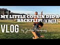 I TRIED TO TEACH MY LITTLE COUSIN HOW TO BACKFLIP!!!