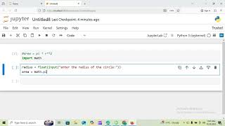 Area of Circle in Python Explained in 60 Seconds | Python Shorts 🚀