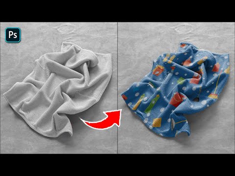 Fastest Way To Make Microfiber Towel Mockup - Photoshop Tutorial